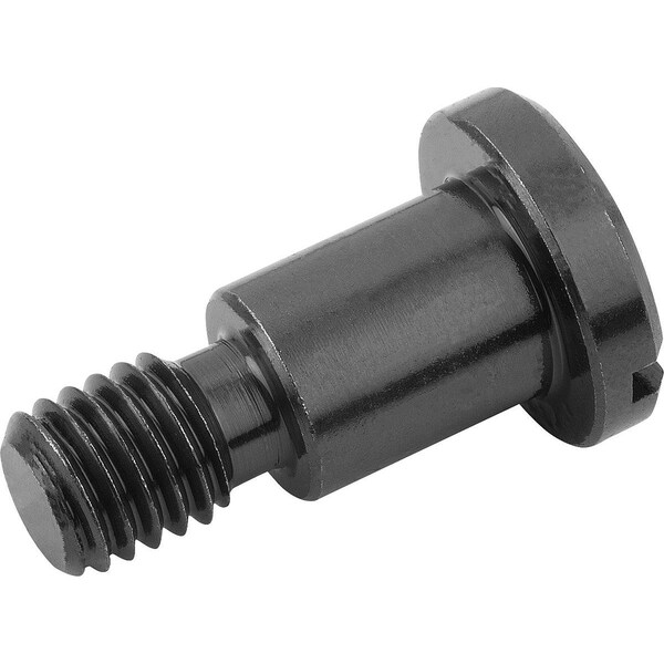 Kipp Sheet Metal Screw, M6 x 22.1 mm, Black Oxide Steel Flange Hex Head Slotted Drive K0704.06 - main
